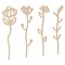 Wildflower Cutouts Sets of 4 Nursery Flower Wall Decor | Woodpeckers